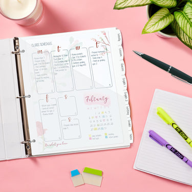 Avery Durable Plastic 8 Tab Write & Erase Dividers for 3 Ring Binders, Slash Pocket, Translucent White, Works with Sheet Protectors, 1 Set (16826) 1 pack